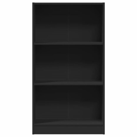 Boekenkast 60x24x109 cm bewerkt hout zwart 4