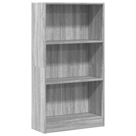 Boekenkast 60x24x109 cm bewerkt hout grijs sonoma eikenkleurig 2