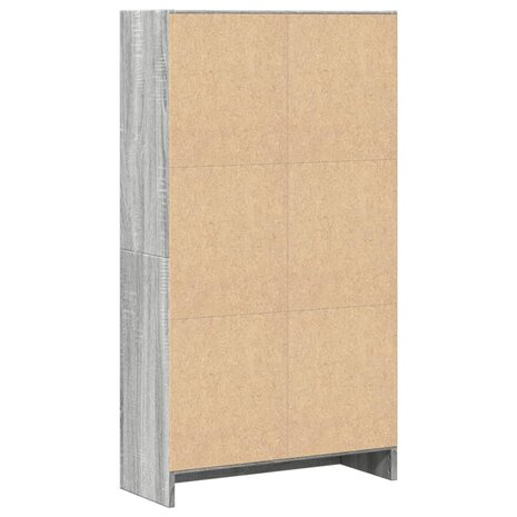 Boekenkast 60x24x109 cm bewerkt hout grijs sonoma eikenkleurig 6