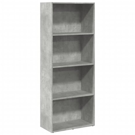 Boekenkast 60x30x152 cm bewerkt hout betongrijs 2