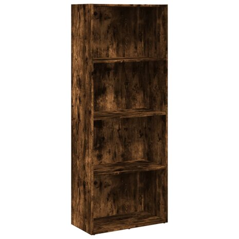 Boekenkast 60x30x152 cm bewerkt hout gerookt eikenkleurig 2