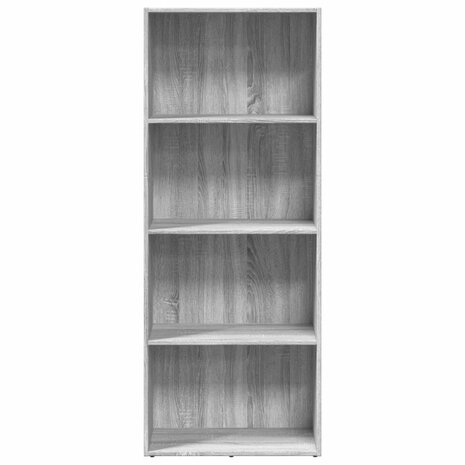 Boekenkast 60x30x152 cm bewerkt hout grijs sonoma eikenkleurig 4