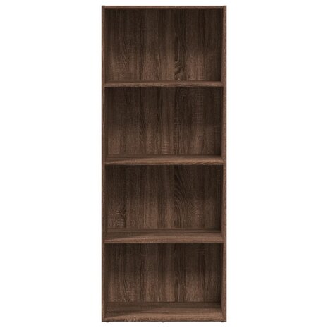 Boekenkast 60x30x152 cm bewerkt hout bruin eikenkleurig 4