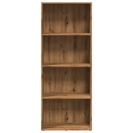 Boekenkast 60x30x152 cm bewerkt hout artisanaal eikenkleurig 4