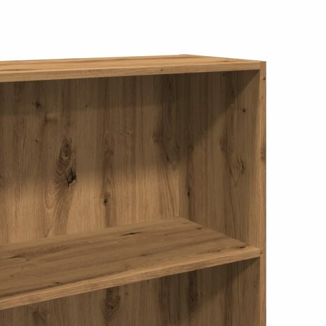 Boekenkast 60x30x152 cm bewerkt hout artisanaal eikenkleurig 7