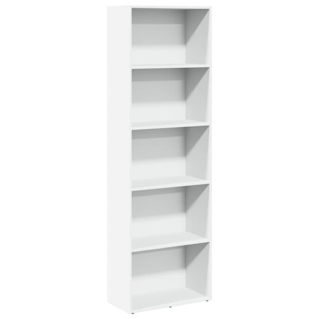 Boekenkast 60x30x189 cm bewerkt hout wit 2