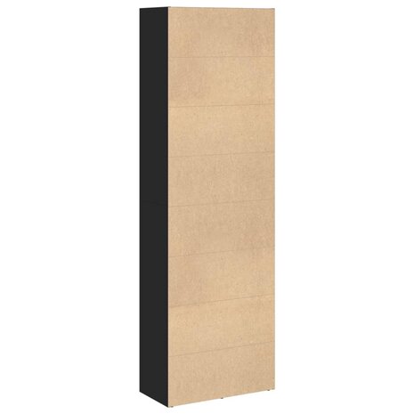 Boekenkast 60x30x189 cm bewerkt hout zwart 6