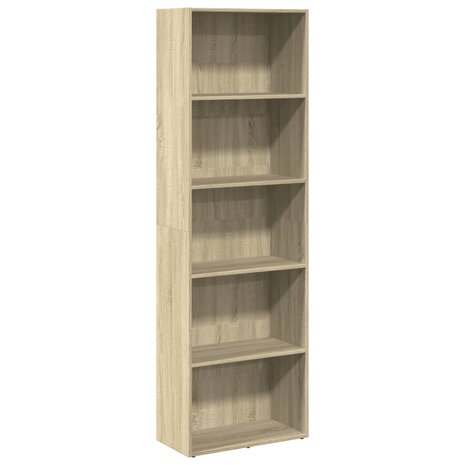 Boekenkast 60x30x189 cm bewerkt hout sonoma eikenkleurig 2