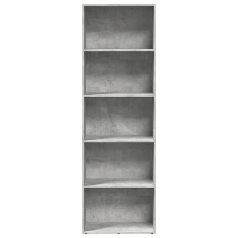 Boekenkast 60x30x189 cm bewerkt hout betongrijs 4