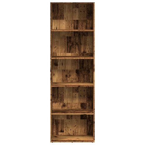 Boekenkast 60x30x189 cm bewerkt hout oud houtkleurig 3