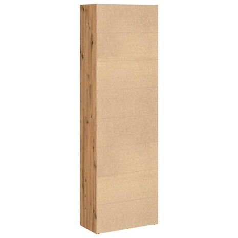 Boekenkast 60x30x189 cm bewerkt hout artisanaal eikenkleurig 5