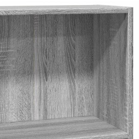 Boekenkast 80x30x77 cm bewerkt hout grijs sonoma eikenkleurig 7