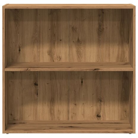 Boekenkast 80x30x77 cm bewerkt hout artisanaal eikenkleurig 4