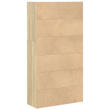 Boekenkast 80x30x152 cm bewerkt hout sonoma eikenkleurig 6