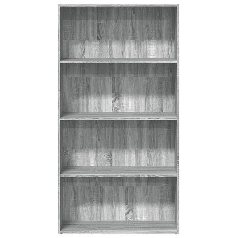 Boekenkast 80x30x152 cm bewerkt hout grijs sonoma eikenkleurig 4