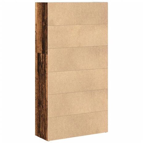 Boekenkast 80x30x152 cm bewerkt hout oud houtkleurig 6