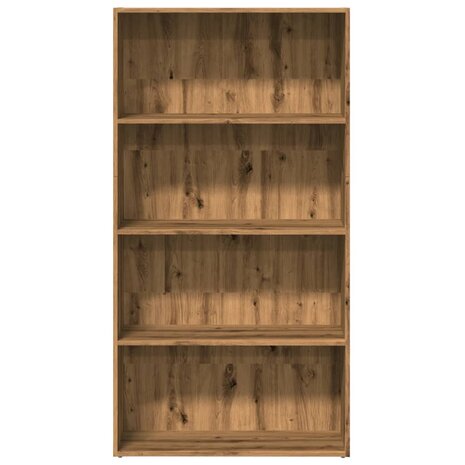 Boekenkast 80x30x152 cm bewerkt hout artisanaal eikenkleurig 4