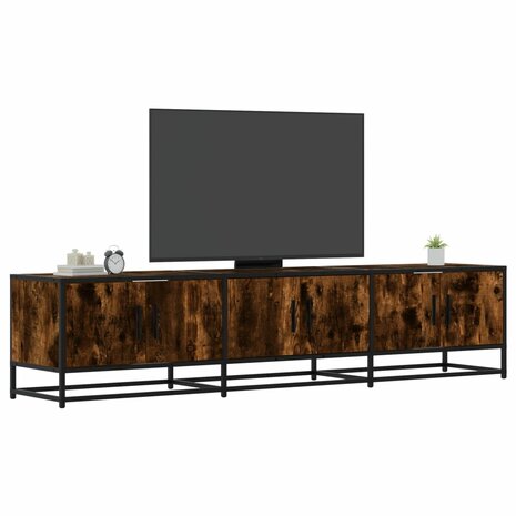 Tv-meubel 180x35x41 cm bewerkt hout gerookt eikenkleurig 1