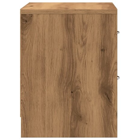 Nachtkastjes 2 st 40x30x40 cm bewerkt hout artisanaal eiken 6