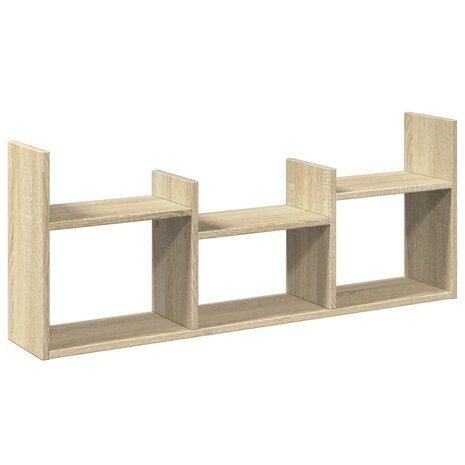 Wandkast 100x18x40 cm bewerkt hout sonoma eikenkleurig 2