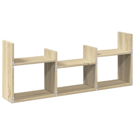 Wandkast 100x18x40 cm bewerkt hout sonoma eikenkleurig 6