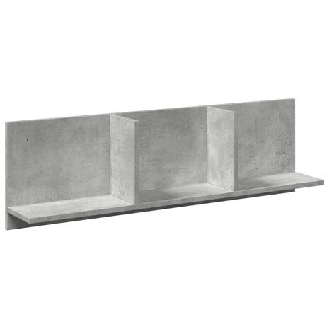 Wandkast 100x16,5x30 cm bewerkt hout betongrijs 2