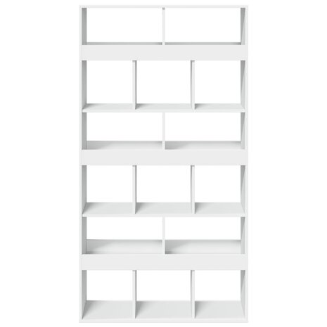 Boekenkast 100x33x187,5 cm bewerkt hout wit 4