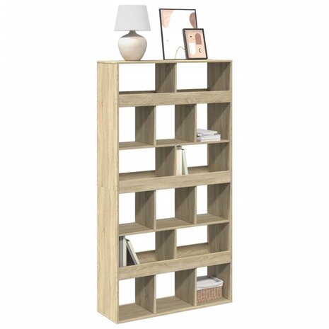 Boekenkast 100x33x187,5 cm bewerkt hout sonoma eikenkleurig 1