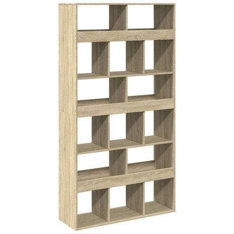 Boekenkast 100x33x187,5 cm bewerkt hout sonoma eikenkleurig 2