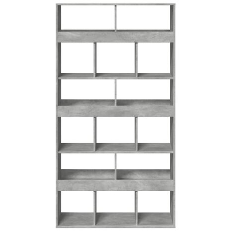 Boekenkast 100x33x187,5 cm bewerkt hout betongrijs 4