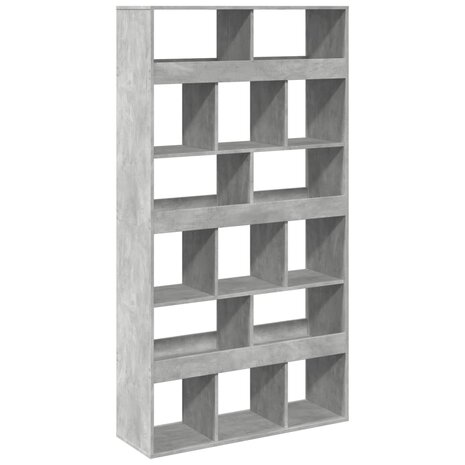 Boekenkast 100x33x187,5 cm bewerkt hout betongrijs 6