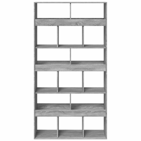 Boekenkast 100x33x187,5 cm bewerkt hout grijs sonoma eikenkleur 4