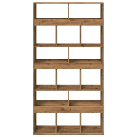 Boekenkast 100x33x187,5 cm bewerkt hout artisanaal eikenkleurig 4