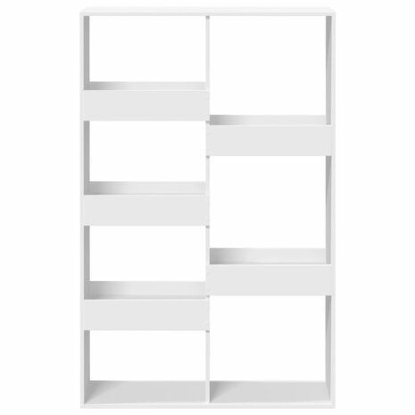 Boekenkast 100x33x155,5 cm bewerkt hout wit 4