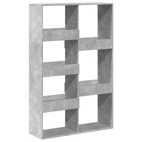 Boekenkast 100x33x155,5 cm bewerkt hout betongrijs 2