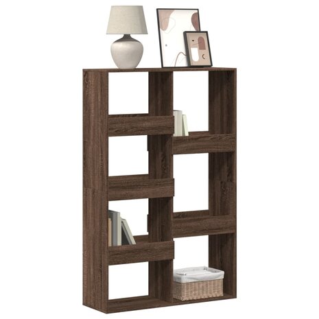 Boekenkast 100x33x155,5 cm bewerkt hout bruin eikenkleurig 1