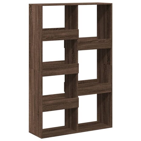 Boekenkast 100x33x155,5 cm bewerkt hout bruin eikenkleurig 2