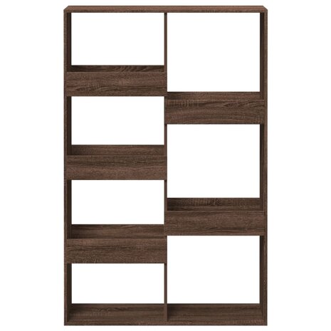 Boekenkast 100x33x155,5 cm bewerkt hout bruin eikenkleurig 4