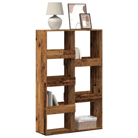 Boekenkast 100x33x155,5 cm bewerkt hout oud houtkleurig 1