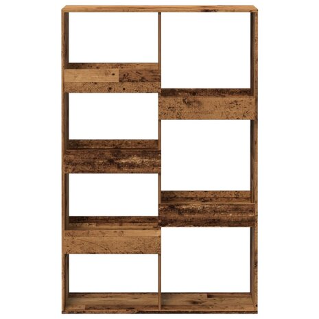 Boekenkast 100x33x155,5 cm bewerkt hout oud houtkleurig 4