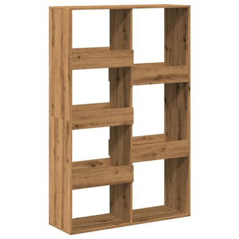 Boekenkast 100x33x155,5 cm bewerkt hout artisanaal eikenkleurig 2