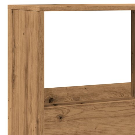 Boekenkast 100x33x155,5 cm bewerkt hout artisanaal eikenkleurig 7