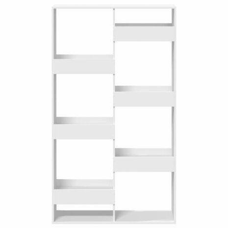 Boekenkast 100x33x175 cm bewerkt hout wit 4