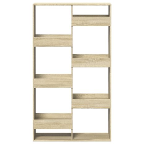 Boekenkast 100x33x175 cm bewerkt hout sonoma eikenkleurig 4