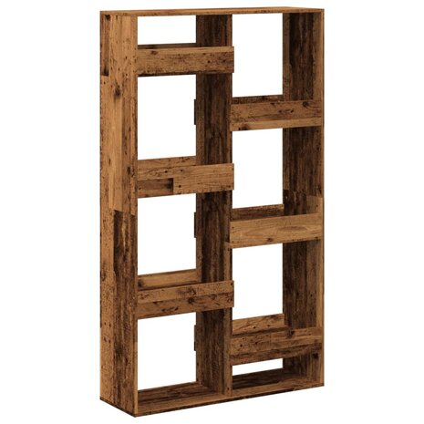 Boekenkast 100x33x175 cm bewerkt hout oud houtkleurig 6