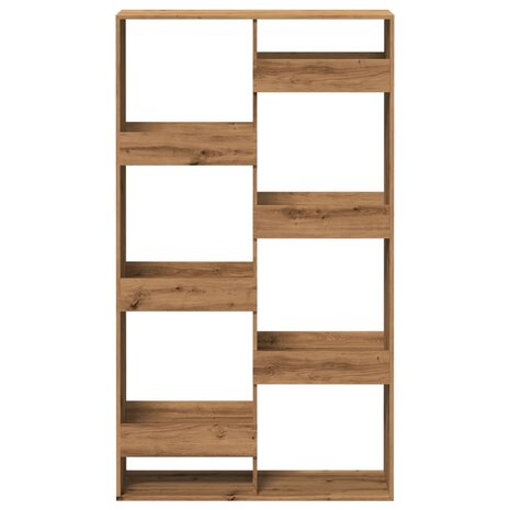 Boekenkast 100x33x175 cm bewerkt hout artisanaal eikenkleur 4