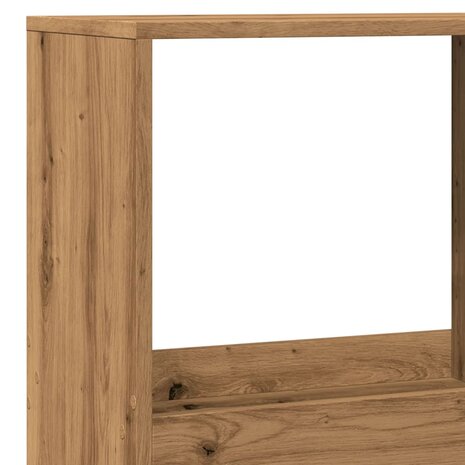 Boekenkast 100x33x175 cm bewerkt hout artisanaal eikenkleur 7