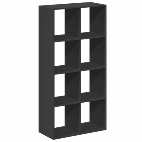 Kamerscherm / boekenkast 69,5x29x137,5 cm bewerkt hout zwart 2