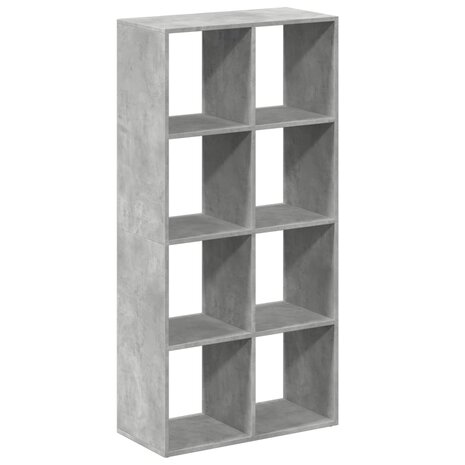 Kamerscherm / boekenkast 69,5x29x137,5 cm hout betongrijs 2