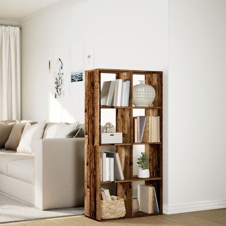 Kamerscherm / boekenkast 69,5x29x137,5 cm hout oud houtkleur 4